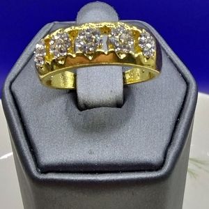 Gold Tone Men's Wedding Style Ring